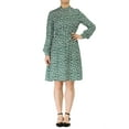 thumbnail image 3 of Unique Bargains Women's Halloween Costume Layered Ruffle Hem Leopard Print Dress L Green, 3 of 7