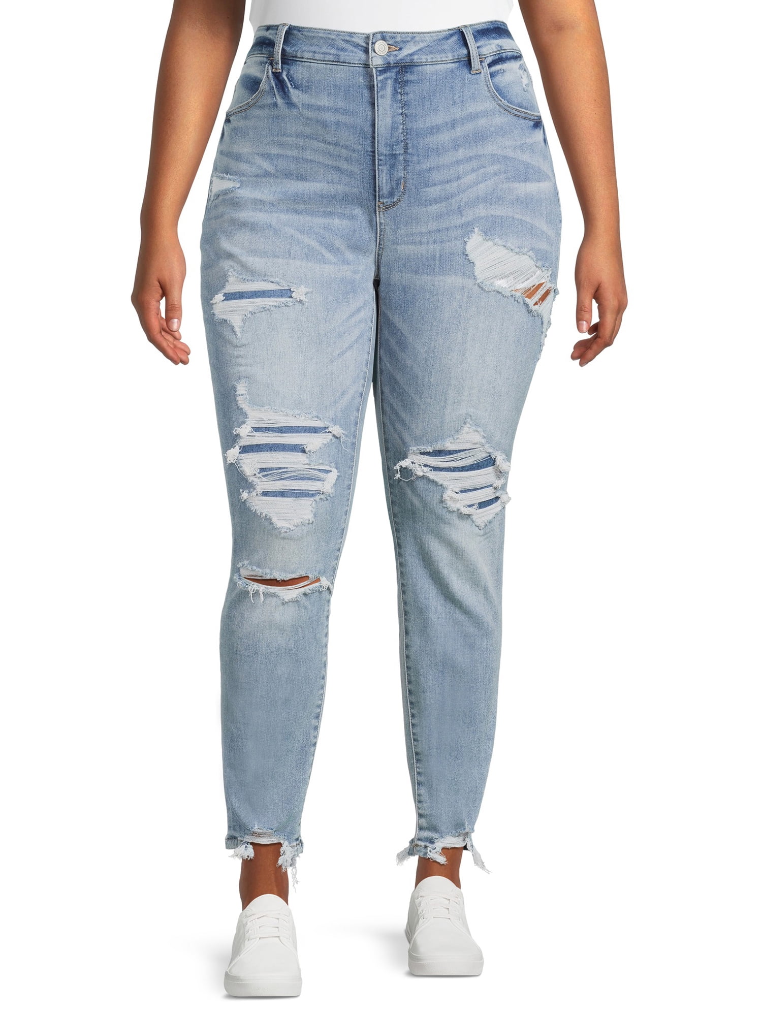 High Rise Destructed Jeggings 