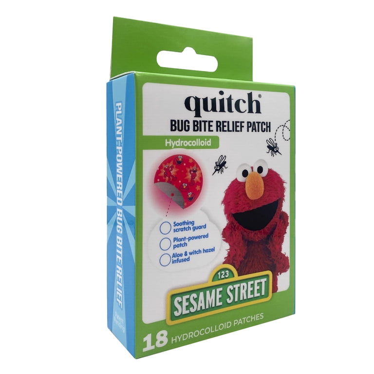 (2 pack) Quitch Sesame Street Bug Bite Relief Patches, Anti-Itch  Hydrocolloid with Witch Hazel and Aloe Vera, 18 Count