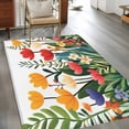 thumbnail image 3 of Spring Floral Area Rug 4x6 Washable Rug Non Slip Botanical Flower Leaf Plant Large Area Rug Indoor Floor Carpet for Entryway Bedroom Kitchen Living Room Home Office Dining Room Nursery, 3 of 8