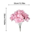 thumbnail image 3 of MTBLYS Flores artificiales de hortensia|5 cabezas|arbusto de hortensia artificial de seda|decoración para verano|otoño|hogar|bodas|fiestas y exteriores|arreglo floral artificial para jarrón, 3 of 6