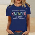 thumbnail image 2 of Afdoent Womens T Shirts Fashion Casual Crew Neck Letter Printed Short Sleeve T Shirt Top Vacation Fashion Clothing 2026, 2 of 4