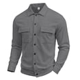 thumbnail image 6 of MXALUOB Men's Corduroy Jackets Button Front Work Jacket with Flap Pockets Long Sleeve Textured Overshirt Regular Fit Casual Workwear, 6 of 6