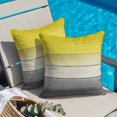 thumbnail image 2 of Throw Pillow Covers, Yellow Gray Decorative Throw Pillow Covers 18x18 Inch, Country Vintage Abstract Gradient Wooden Square Linen Pillow Cases for Couch/Living Room/Sofa, 2 of 9