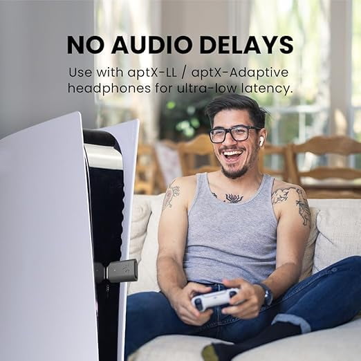 Avantree C81-Gaming- USB C Bluetooth 5.3 Adapter for PS5 & Gaming Consoles with Low Latency & aptX-Adaptive, Wireless Audio Dongle Transmitter for Headphones & Earbuds