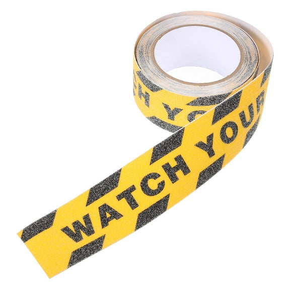 HONMEET Warning Security Tapes 1 Roll Watch Your Step Decals for Indoor Floors PVC Material