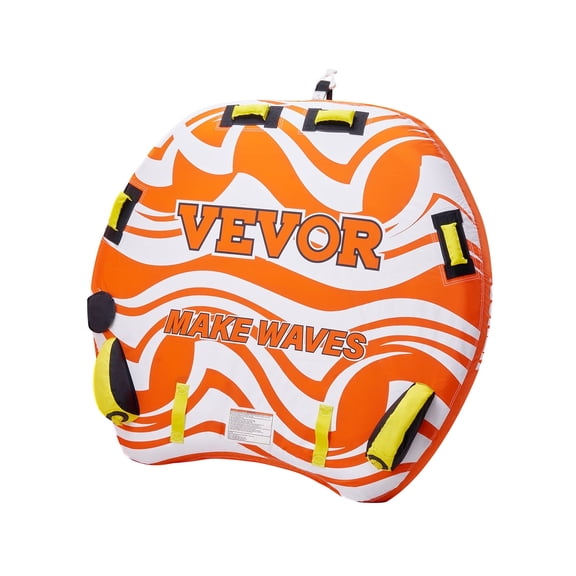VEVOR Towable Tubes for Boating, 1-2 Riders Inflatable Towable Tube for Boat to Pull, 340lbs Capacity Boat Tubes and Towables for Water Sports - with Fins, Double-Stitched Nylon Cover