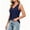 1PC Navy Tops, variant on Women Chiffon Tank Tops V-Neck And Pleated Front Casual Summer Layering Solid Color Sleeveless Boho Camisole