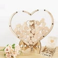 thumbnail image 4 of facefd Wedding Guest Book Drop Box Rustic Decor for Anniversary Rustic Decoration Birthday Party Transparent Heart, 4 of 9