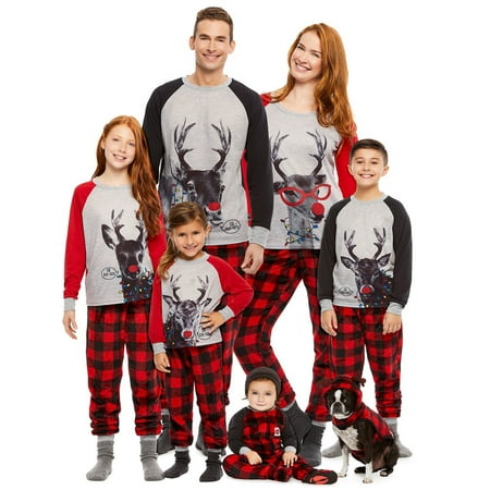 

Viworld Christmas Deer Family Pajamas Set Xmas Adult Women Men Kids Sleepwear Nightwear Casual Clothes Set Women Kids Sleepwear Nightwear 2 Pieces Pants Set