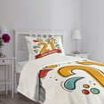 thumbnail image 5 of Ambesonne Colorful Quilted Bedspread Set 2 Pcs, Digital 21 Birthday, Twin Size, Multicolor, 5 of 6