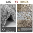 thumbnail image 4 of Set de alfombras de baño Yimobra Fluffy, gris claro y blanco, 60 x 43+80 x 50 cm, 4 of 7