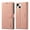 Rosegold, variant on Case for iPhone 14 Wallet Case with Card Holder Premium Leather Flip Cover Magnetic Closure Case Shockproof Pure Color Cover Kickstand Card Slots Case for iPhone 14, Brown