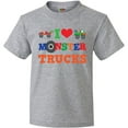 thumbnail image 3 of Inktastic I Love Monster Trucks Youth T-Shirt, 3 of 5