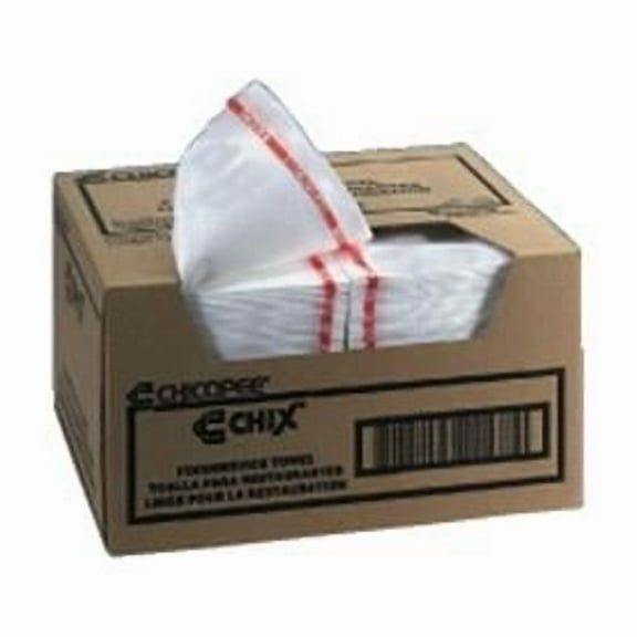 Chicopee  Medium Duty Foodservice Towel 13X21 Red/White - 150 Towels Per Case