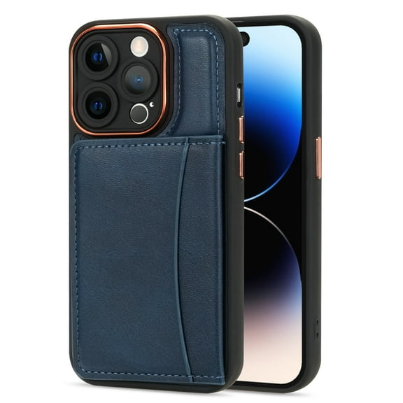 Dteck for iPhone 12 Pro Max Wallet Case, Compatible with MagSafe, iPhone 12 Pro Max Case with Flip Back Card Holder, PU Leather Protective Cover for iPhone 12 Pro Max,Blue