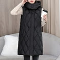 thumbnail image 2 of zuwimk Puffer Vest Women,Women Padded Vest Stand Collar Zip Up Puffer Lightweight Quilted Vest Womens Winter Sleeveless Coat Vest Long Hoodie Warm Down Coat With Pockets Quilted Outdoor Jacket, 2 of 5