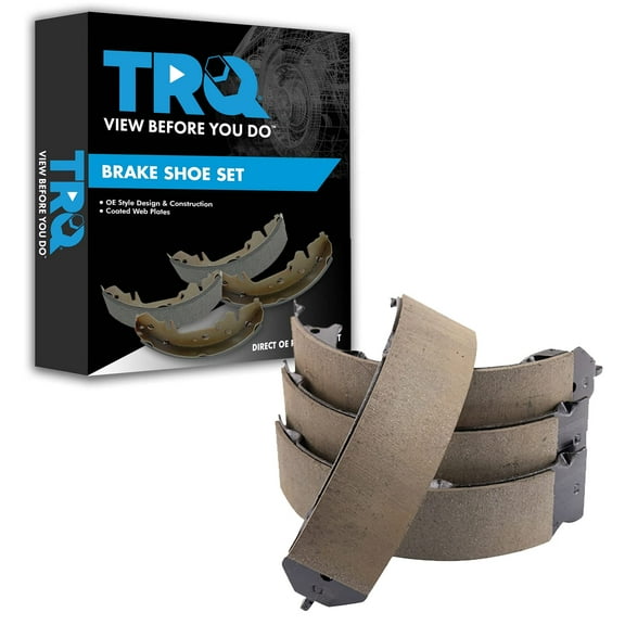 TRQ Parking Brake Shoe Set Fits Select 04-17 Chrysler 05-16 Dodge 98-05 Mercedes-Benz