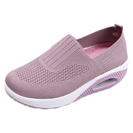 

Daznico Womens Comfortable Flying Woven Shoes Non Slip Soft Sole Mesh Surface Breathable Walking Sports Shoes Covered Feet Shoes Size US 8.5