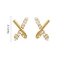 thumbnail image 4 of Sonducket 1 par de pendientes de perlas para mujer, diamantes de imitación, fecha de compromiso de aniversario pequeño, pendientes de moda para viajes, Sombreros Sonducket AP009999-00, 4 of 6