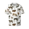 thumbnail image 3 of Goofa Cow Printed Men's Casual Short-sleeved Shirt,Lightweight Breathable Button-down,Summer Casual men's top,Versatile Fashion shirt-X-Large, 3 of 7