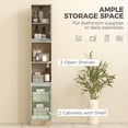 thumbnail image 4 of HOMCOM Tall Free Standing Bathroom Storage Cabinet Wooden Organizer, 4 of 10