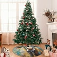 thumbnail image 7 of Lsque Oil Painting Flower Cow Print Christmas Tree Skirt, Tree Skirt with Ties or Velcro, Perfect for Holiday Decorations, Halloween, and New Year-48", 7 of 7