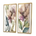 thumbnail image 3 of Designart "Vintage Retro Peony Blossoming Beauty I" Floral Peony Framed Wall Art Set Of 2 - Modern Brown Framed Wall Art Set Of 2, 3 of 6