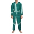 thumbnail image 3 of Fotbe ECG Wave Pijama de Hombre con Estampado de Manga Larga, Conjunto de 2 Piezas, Ropa de Dormir Suave y Cómoda con Bolsillos-Small, 3 of 7