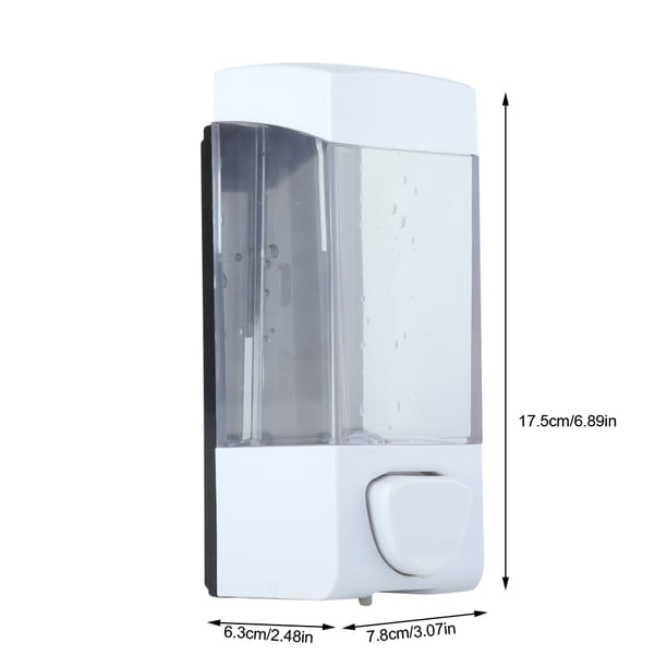 Dispensador de loción y jabón, dispensador manual de champú y loción de plástico de 350 ml para baño, rendimiento de alta gama