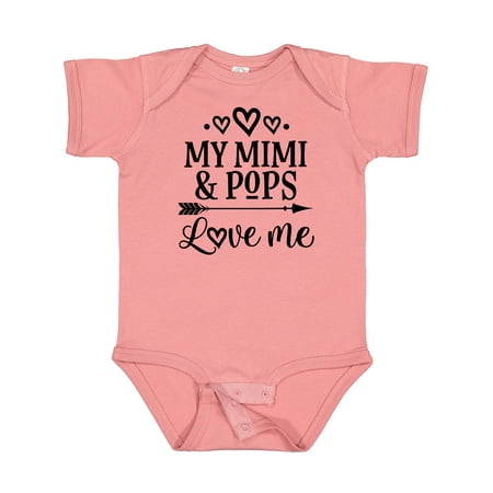 

Inktastic Mimi and Pops Love Me Gift Baby Girl Bodysuit