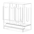 thumbnail image 1 of Dispensador de tarjetas acrílicas con 3 ranuras para organizar sobres, antideslizante. Base transparente, 1 of 7