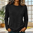 thumbnail image 7 of Zpanxa Womens Soft Cotton Crewneck Long Sleeve T Shirt Solid Color Casual Basic Pullover Tee Lightweight for Daily Outfits, 7 of 7