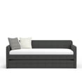 thumbnail image 3 of Tufted Twin Daybed with Roll-Out Trundle in Grey, 3 of 9