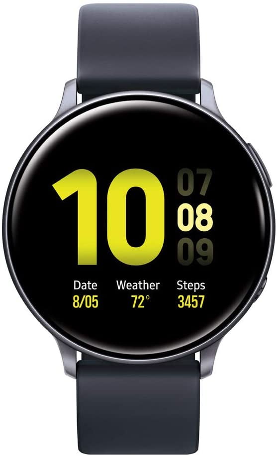 Refurbished Grade B Samsung Galaxy Watch Active2 W/ Enhanced Sleep Tracking Analysis, Auto Workout Tracking, and Pace Coaching (40mm, GPS, Bluetooth), Aqua Black