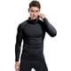 thumbnail image 4 of Camiseta de manga larga con cuello alto para hombre, ropa ajustada de secado rápido y alta elasticidad para deportes al aire libre, ropa deportiva de gran tamaño, 4 of 6