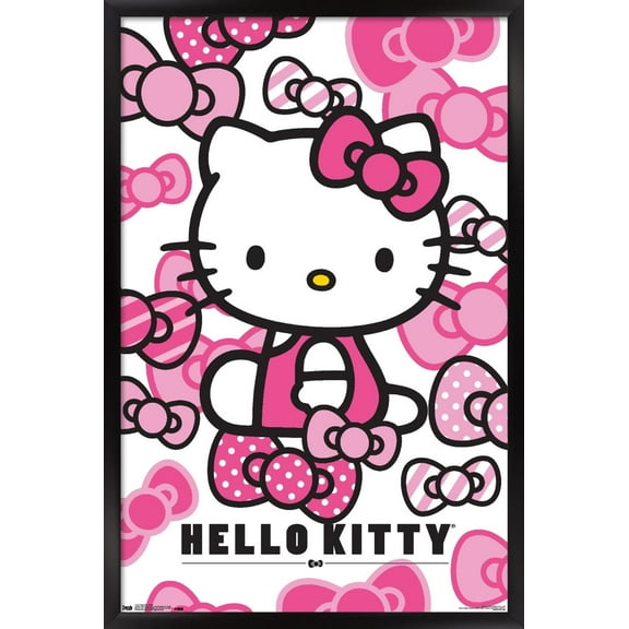 Hello Kitty - Bows Wall Poster, 22.375" x 34", Framed