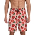 thumbnail image 1 of Balery Tomatoes Pantalones cortos de pijama de punto de algodón para hombre con cinturilla y bolsillos-XX-Large, 1 of 6