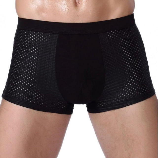 Pantalones de hombre de malla de seda de hielo de moda, ropa interior plana transpirable para hombre, ropa interior de verano para hombre