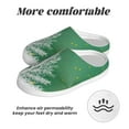 thumbnail image 6 of Daiia Christmas Green Print Women’s Fuzzy Slippers Memory Foam Lightweight House Shoes Cozy Loafer Flannel House Shoes-40/41, 6 of 7