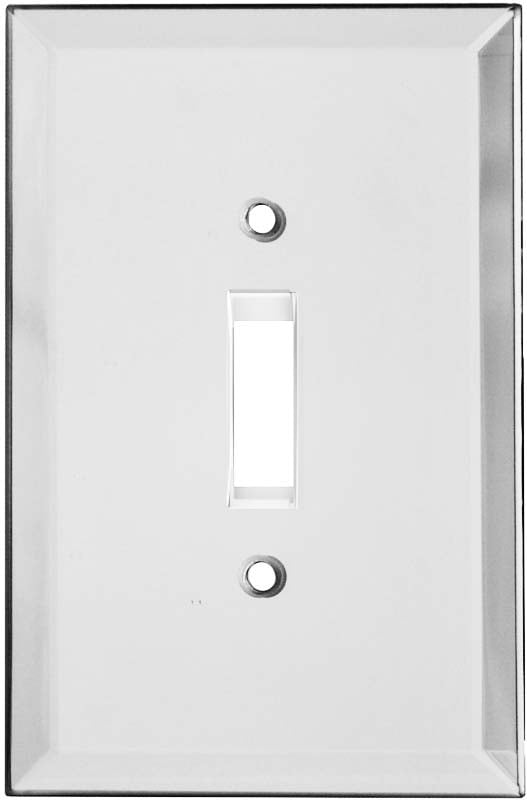 Glass Mirror 1 Toggle Light Switch Plates