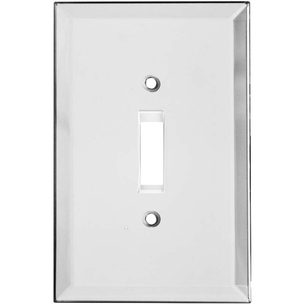Glass Mirror 1 Toggle Light Switch Plates