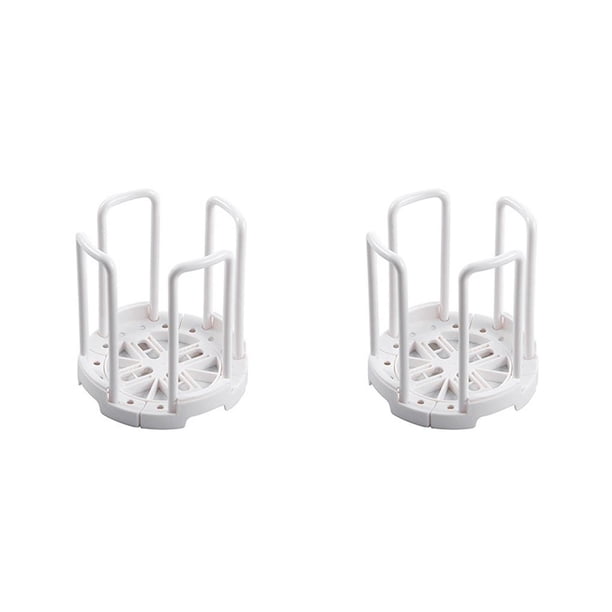Billuyoard Estante para secar platos, platos de cuenco, soporte de almacenamiento en seco, encimera, vajilla de cocina, escurridor, accesorio para Blanco 2piezas