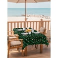 thumbnail image 2 of Outdoor Tablecloths with Umbrella Hole & Zipper, Green Black Rectangle Tablecloth 60x120 Inch, Elegant Modern Abstract Art Luxury Waterproof Table Cloth, Patio/Pool/Picnic Table Covers, 2 of 8
