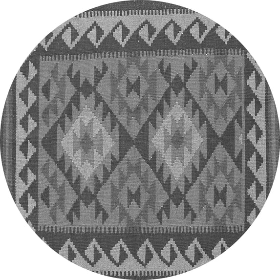 Ahgly Company Indoor Round Oriental Gray Traditional Area Rugs, 8' Round