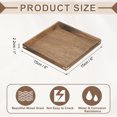 thumbnail image 2 of Uxcell Bamboo Serving Tray, 6 x 6 Inch Square Wooden Trays Portable Serving Platters for Food Fruit, Snacks, Bread, Vanity, Weddings, Picnics, Brown (Inner Slant), 2 of 7