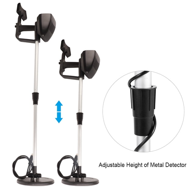 Metal Locator, Easy Installation Gold Detector ABS Aluminum Alloy Waterproof 2 Working Methods Black Adjustable With Shovel Earphone For Security Inspection
