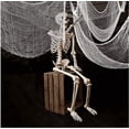 thumbnail image 2 of Halloween Tattered Gauze Decor, 72x31in Polyester Spooky Ripped Creepy Cloth for Scary House, Doorway Ceiling Wall Indoor Outdoor Party Decoration, 2 of 5