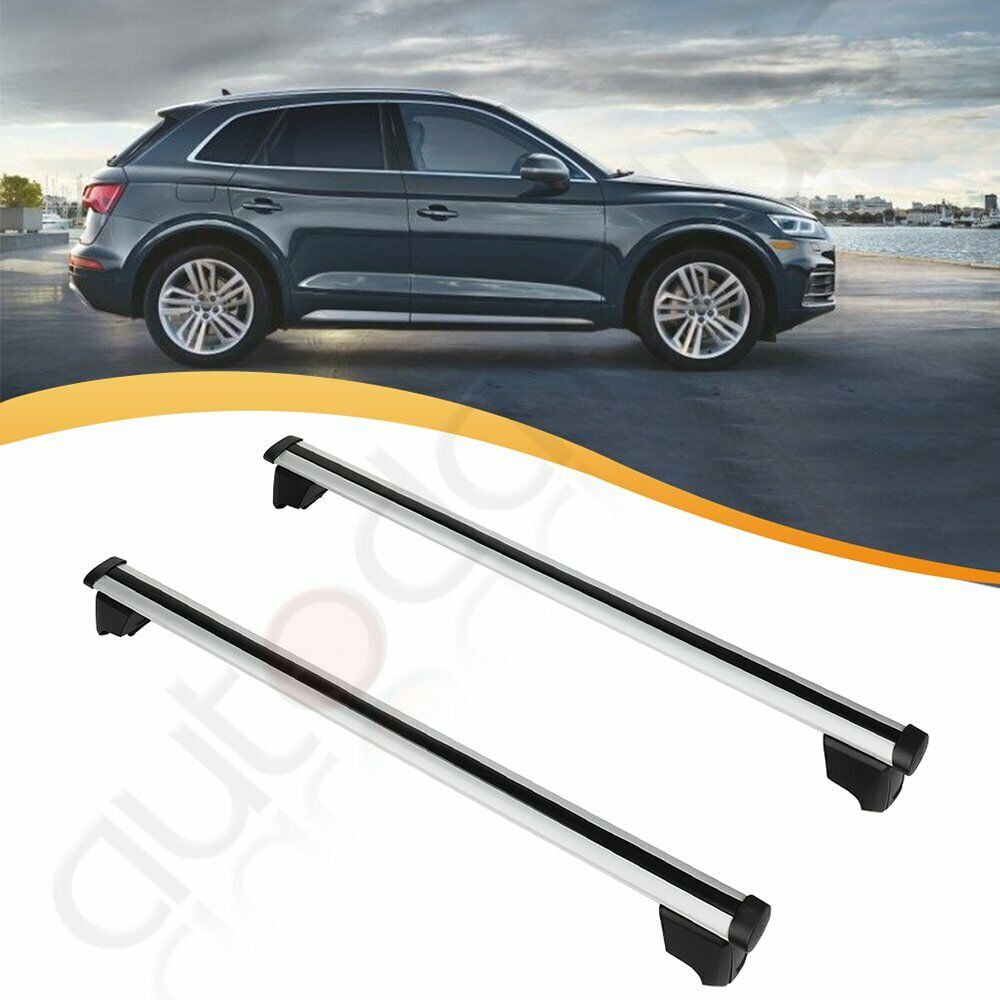 set black aluminum roof rack cross bar carrier cargo for audi q5 sq5 2019 new walmart com walmart com