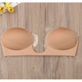 thumbnail image 2 of Women Invisible Push Up Bra Solid Self-Adhesive Silicone Sticky Tube Top Backless Strapless U Shape Bralette, 2 of 6